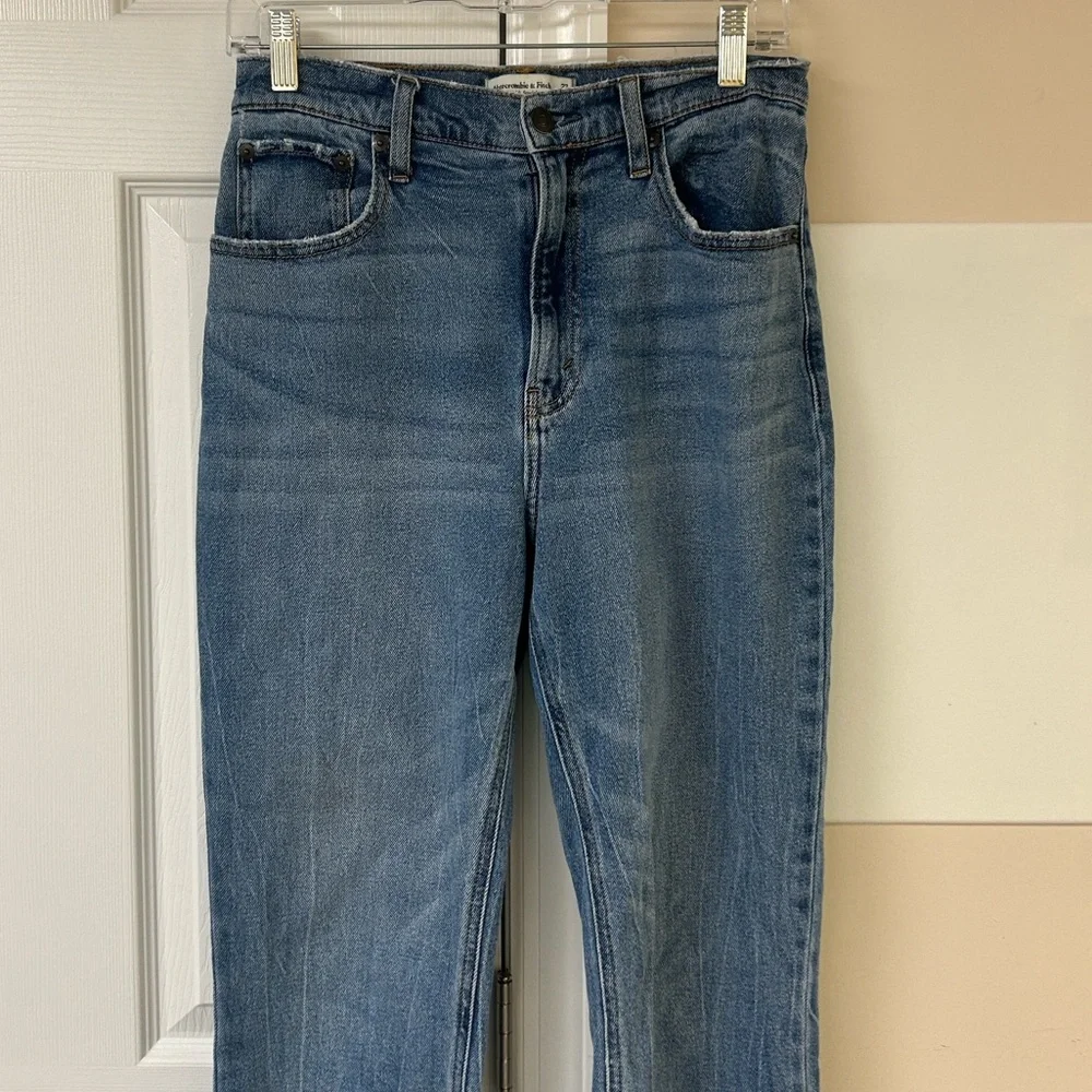 Abercrombie & Fitch The Ankle Straight Ultra High Rise Jeans Curve Love - Picture 2 of 6